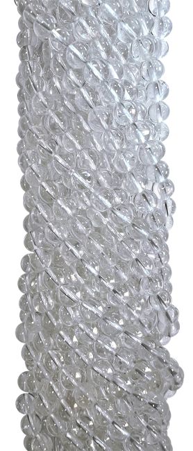 BergKristallk Perlen A 4mm auf 40cm Faden