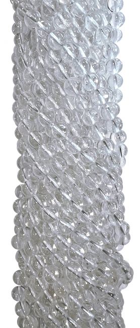 BergKristallk Perlen A 6mm auf 40cm Faden