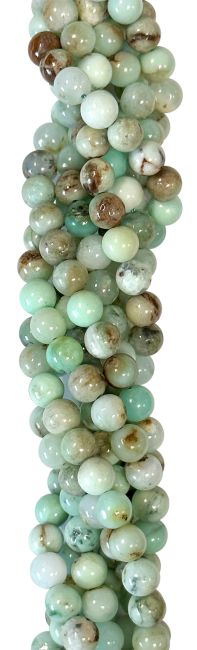 Chrysopras A Perlen 6–7 mm auf 40 cm Draht
