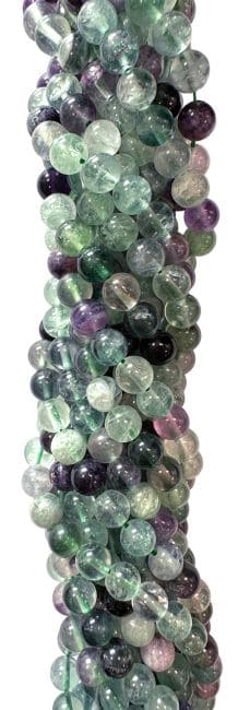 Fluorite A Perlen 4mm auf 40cm Faden