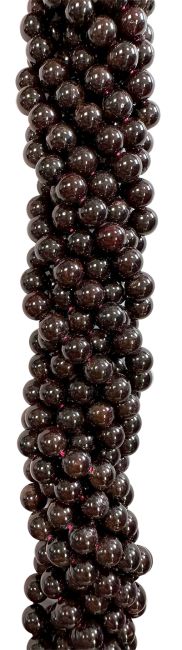 Rote Granat-A-Perlen, 5–6 mm, auf 40 cm Draht