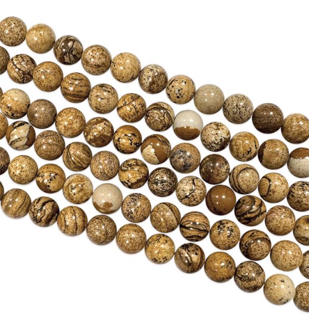 Landschaftsjaspis Perlen 6mm auf 40cm Faden
