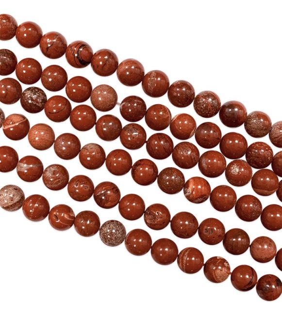 Roter Jaspis Perlen 10mm auf 40cm Faden