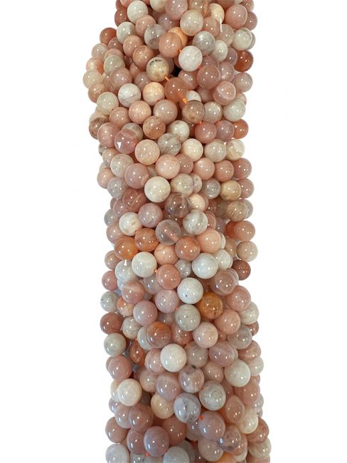 Mondstein Mehrfarbigen Perlen 6mm auf 40cm Faden