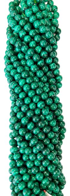 Malachitperlen AAA Perlen 6mm auf 40cm Faden