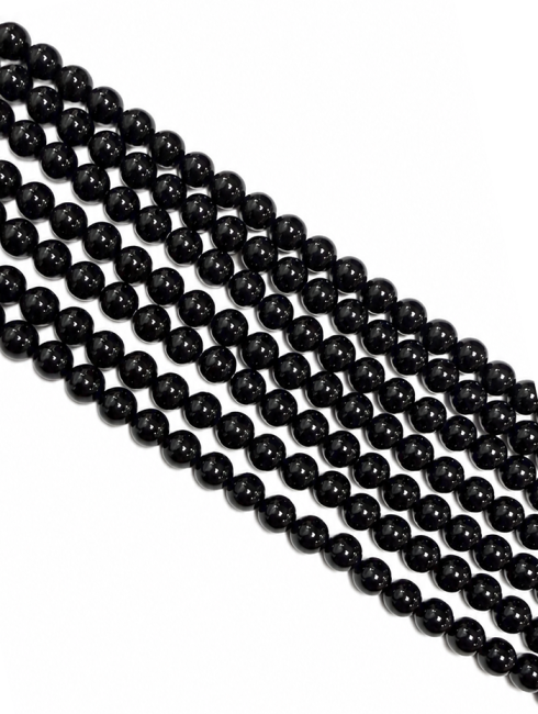 Onyx A Perlen 4mm auf 40cm Faden