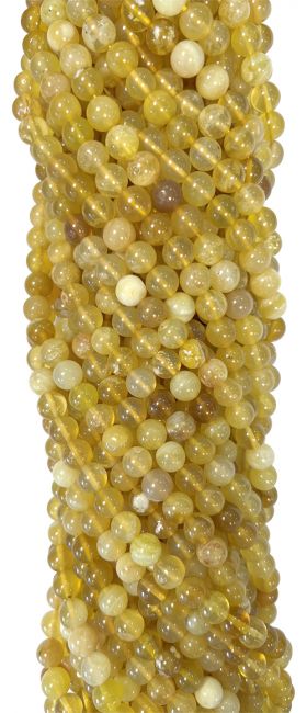 Gelber Opal A Perlen 6mm auf 40cm Faden