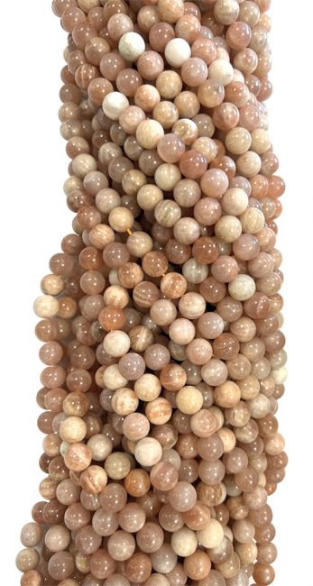 Sonnenstein Perlen 6mm auf 40cm Faden