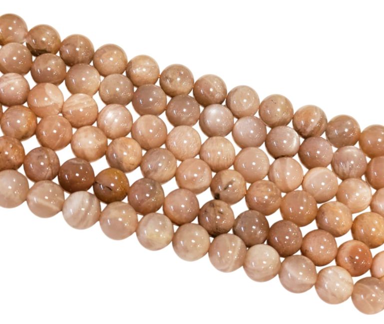Sonnenstein Perlen 8mm auf 40cm Faden