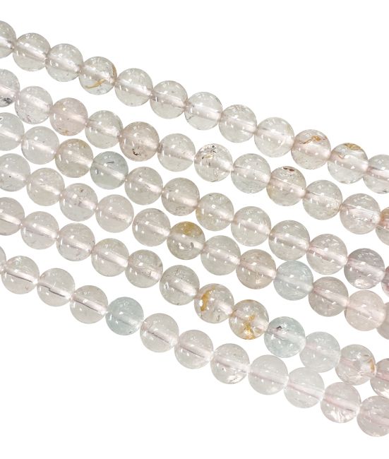 Mehrfarbige Topas-AA-Perlen, 6 mm, auf 40 cm langer Schnur