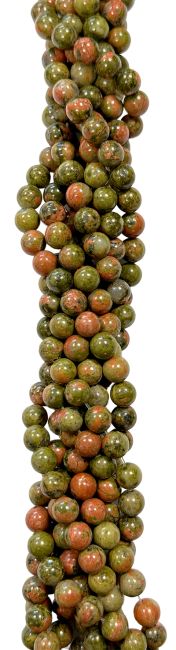 Unakite-Perlen 4mm auf einem 40 cm langen Faden