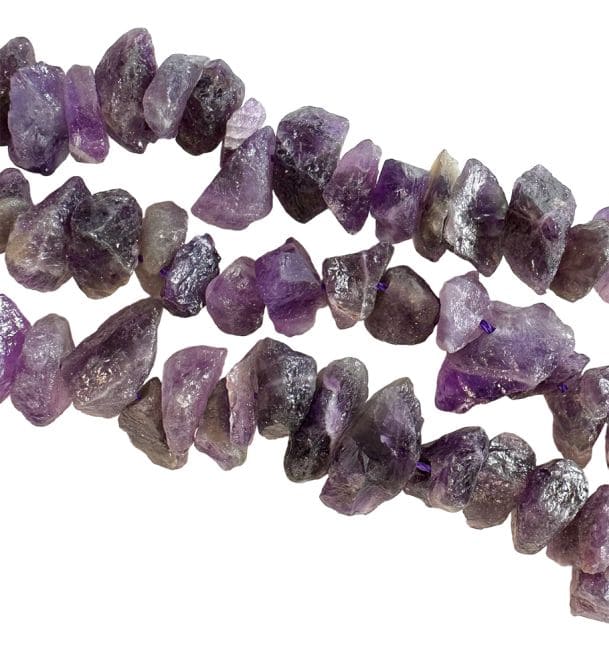 Amethyst A Raw Stones 13-20mm auf einem 40cm Faden