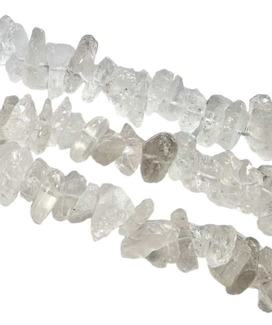 Bergkristall-Rohsteine A 13–20 mm auf einem 40 cm langen Faden