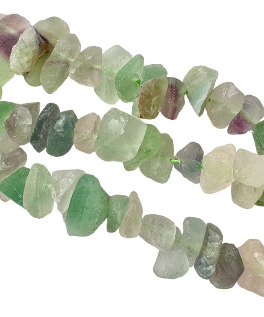 Fluorite Multicolor Rohsteine 13-20 mm auf einem 40 cm Faden