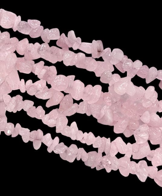 Weihrauch bei Rosenquarz A Chips 5-8 mm auf einem 80 cm Gewinde|de
