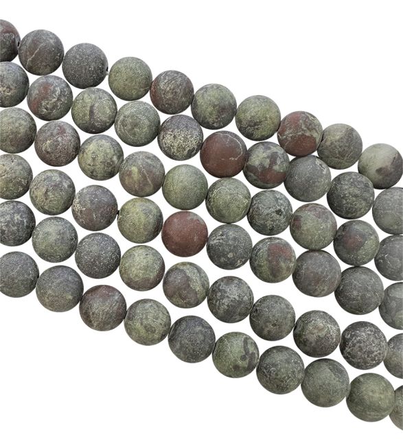 Drachenblut-Jaspis. Matte Perlen, 6 mm, auf einem 40 cm langen Faden