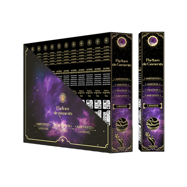 Weihrauch bei Parfum de Gemmes Smudge-Stick-Räucherstäbchen Lavendel & Amethyst 20g