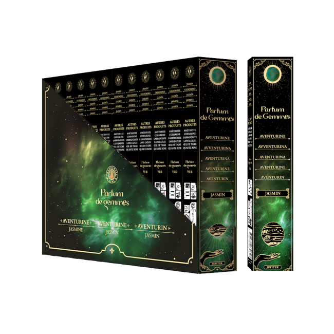Weihrauch bei Parfum de Gemmes Smudge-Stick-Räucherstäbchen Jasmin & Aventurin 20g