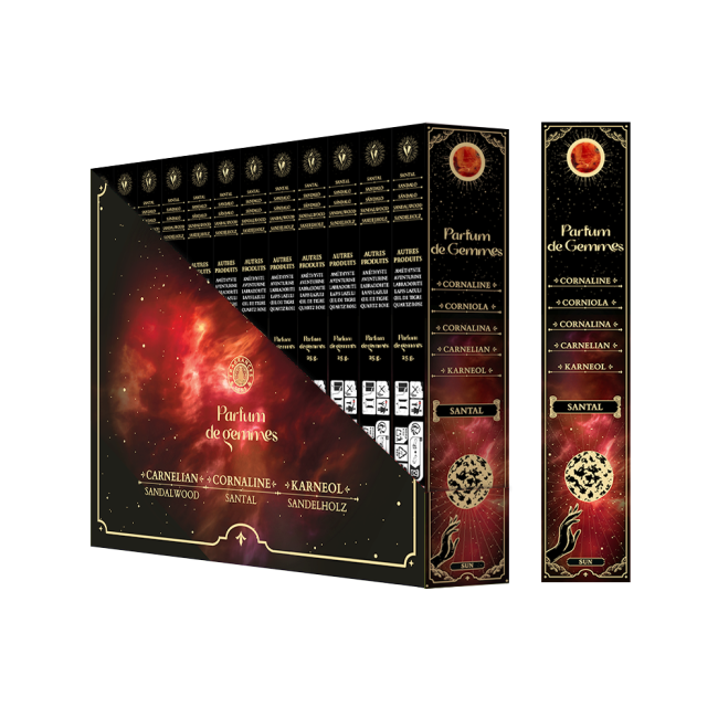 Weihrauch bei Parfum de Gemmes Smudge-Stick-Räucherstäbchen Sandelholz & Karneol 20g