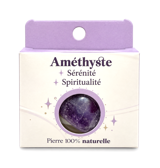 Weihrauch bei Amethyst A Trommelstein in Box 2-3 cm