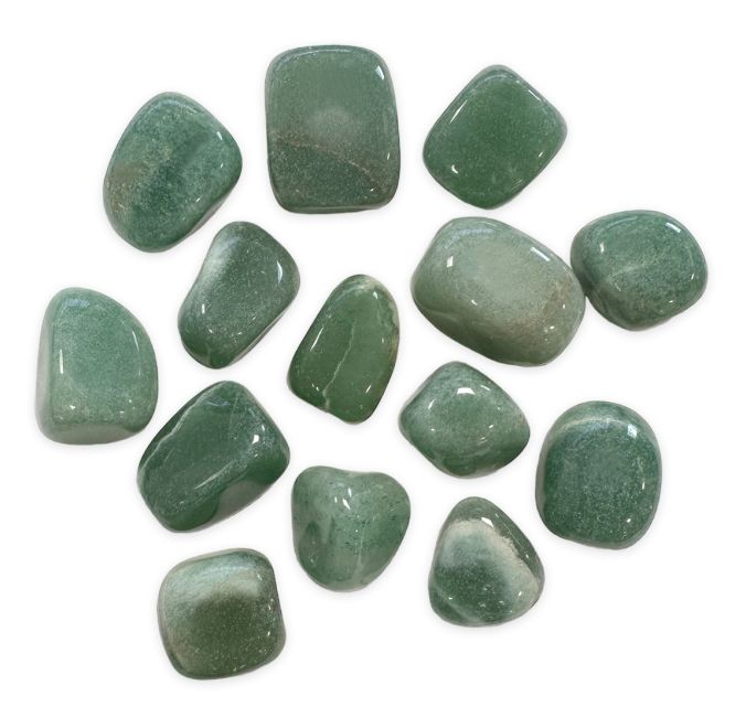 Trommelsteine aus grünem Aventurin AB, 2–3 cm, 250 g