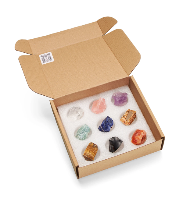 Sammlerbox 9 Trommelsteine aus aller Welt 2-3cm