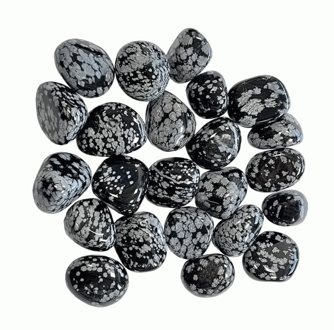 Weihrauch bei Schneeflockenobsidian A Trommelsteine 2-3cm 250g|de