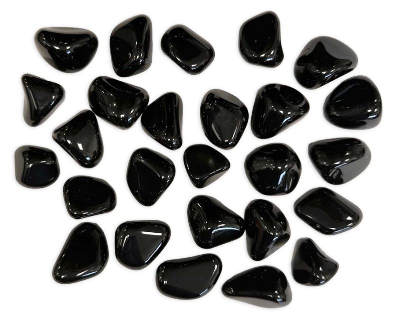 Schwarzen Obsidian A trommelstein 250g