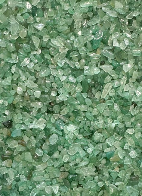 Grüner Aventurin, ein Natursteinsplitter, 3–5 mm, 500 g