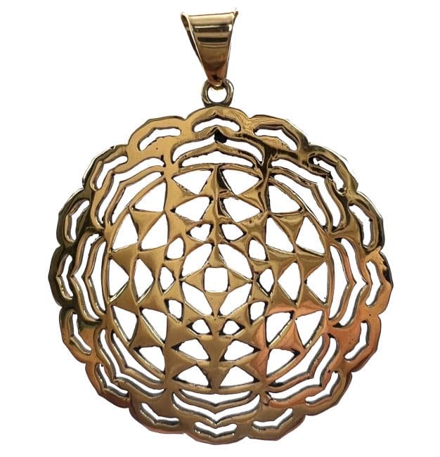 Weihrauch bei Bronze Anhänger Mandala 4cm