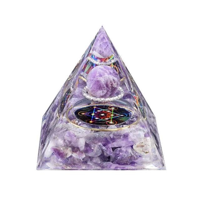 Orgonitpyramide Amethyst Metatron