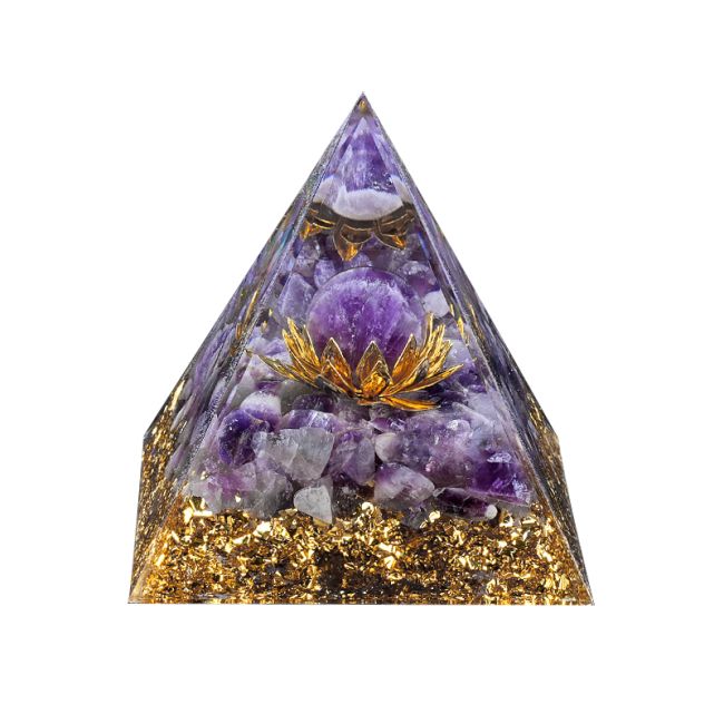 Orgonitpyramide Amethyst-Lotus