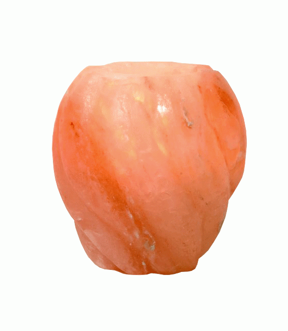 Weihrauch bei Kerzenhalter aus 900 g natürlichem, geripptem Salzkristall