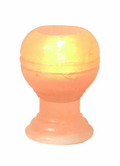 Kerzenhalter aus Glas mit natürlichem Salzkristall, 0,5 kg