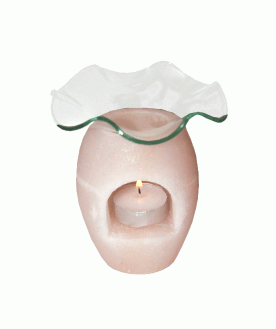 Runder Räuchergefäß aus Natursalzkristallen, 1 kg