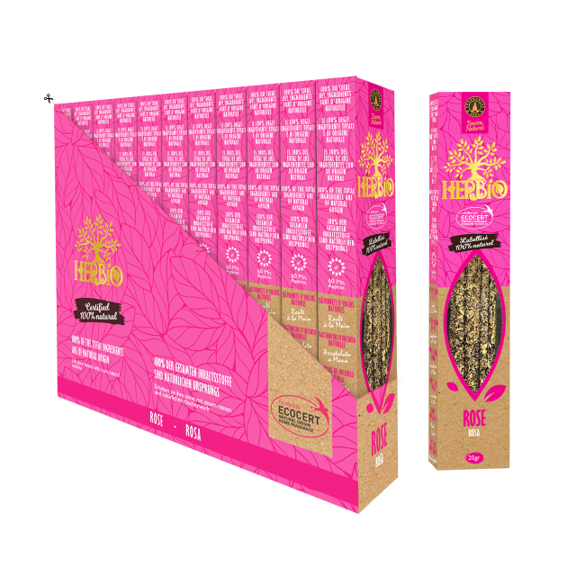 Weihrauch bei Räucherstäbchen Ecocert Herbio Rose 20g|de