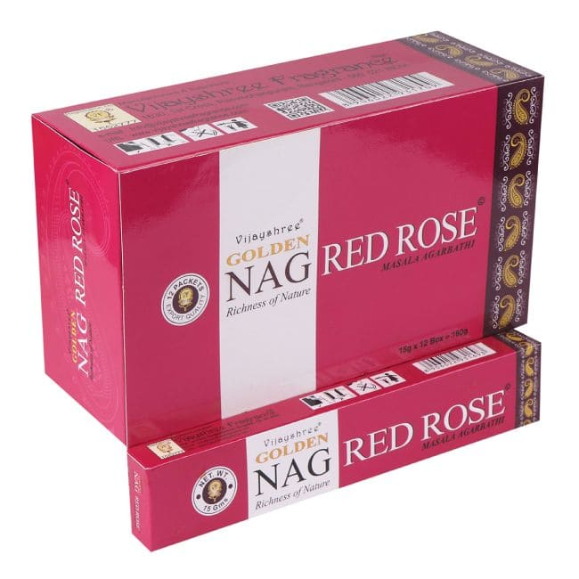 Weihrauch Vijayshree Golden Nag Rote Rose 15g