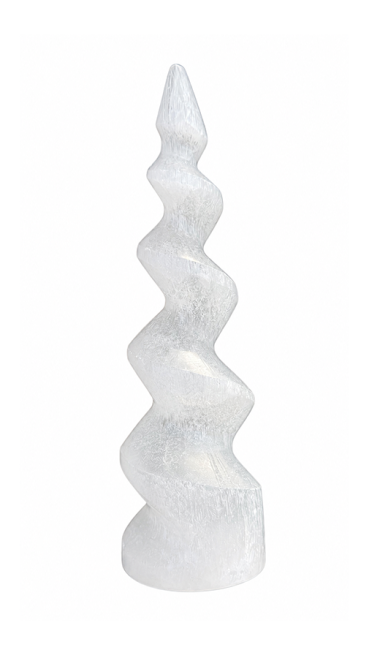Selenit-Spiralturm 14cm 200g