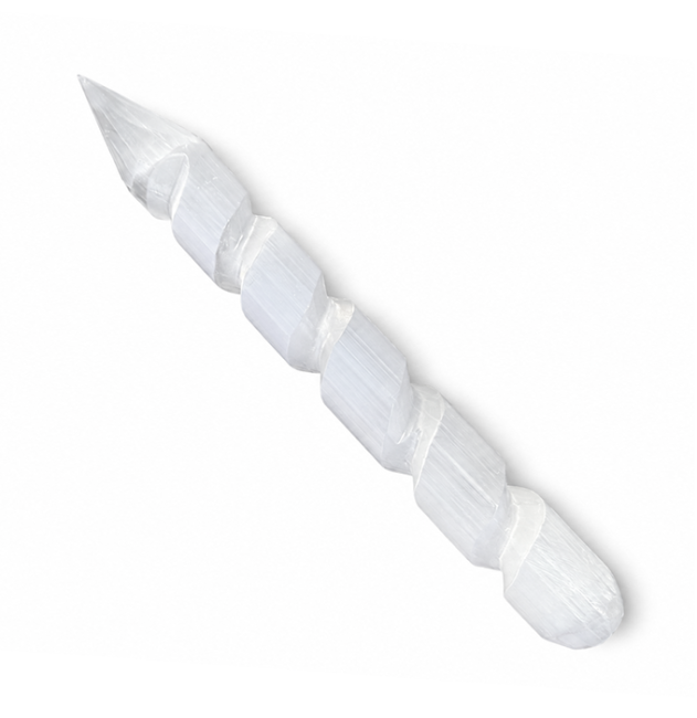 Spiral-Selenit-Massagestab 15cm 70g
