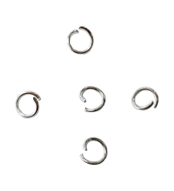 Offene Biegeringe für silbernen Edelstahlschmuck, 5 mm, 100 Stück