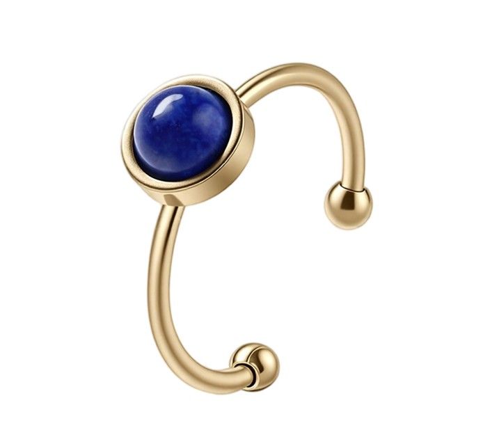 Lapislazuli-Ring – vergoldeter Edelstahl