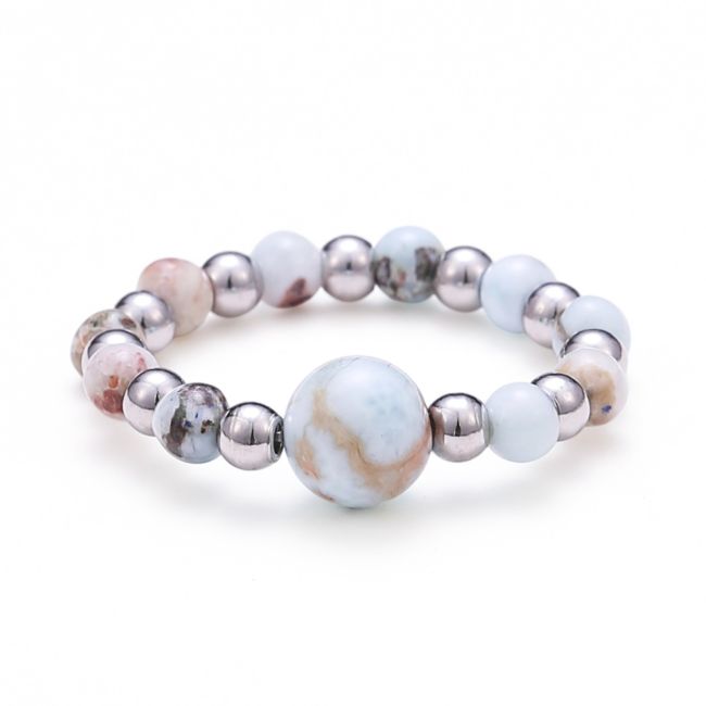 Larimar Silberperlenring