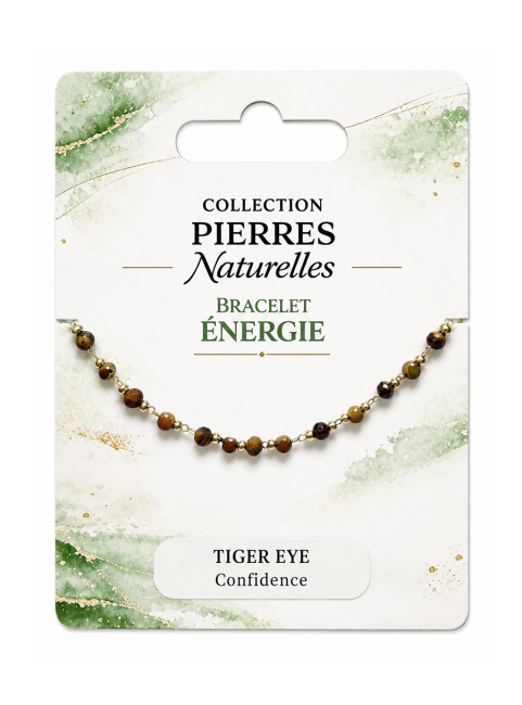 Weihrauch bei Tigerauge-Energiearmband – Goldperlen