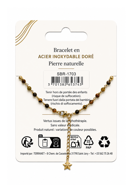 Weihrauch bei Tigerauge-Energiearmband – Goldperlen|de
