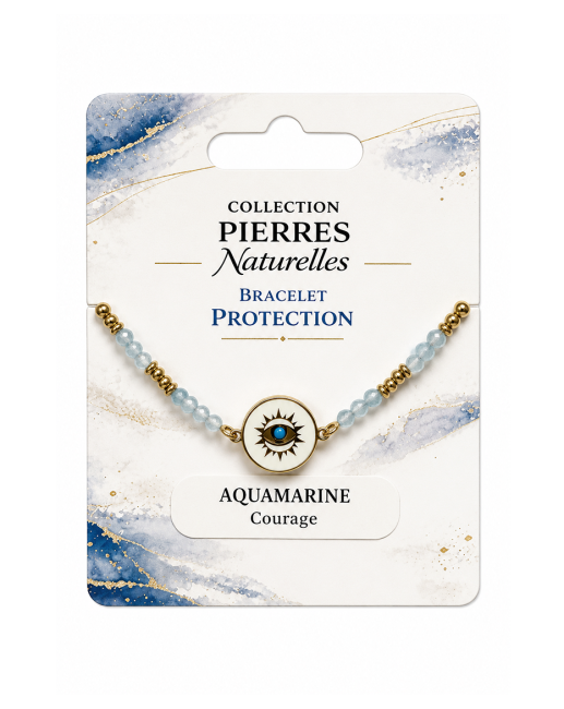 Weihrauch bei Aquamarin-Schutzarmband – Medaillon zum Schutz der Augen