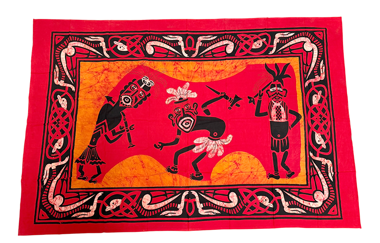 Weihrauch bei Batik Wandbehang Afrikanische Krieger|de