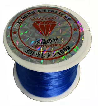 Elastischer Draht flach Blau 50m