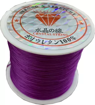 Elastischer Draht flach Lila 50m