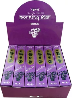 Japanisches Räucherwerk Morning Star Musk 50 Stäbchen