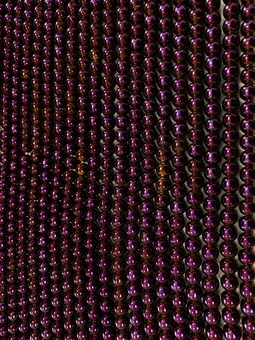 Strang mit Runden Violett-Goldenen Hämatitperlen A 6 mm